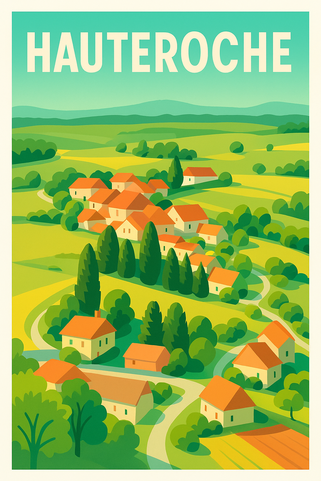 Affiche de Hauteroche - Charme bucolique et douceur de vivre