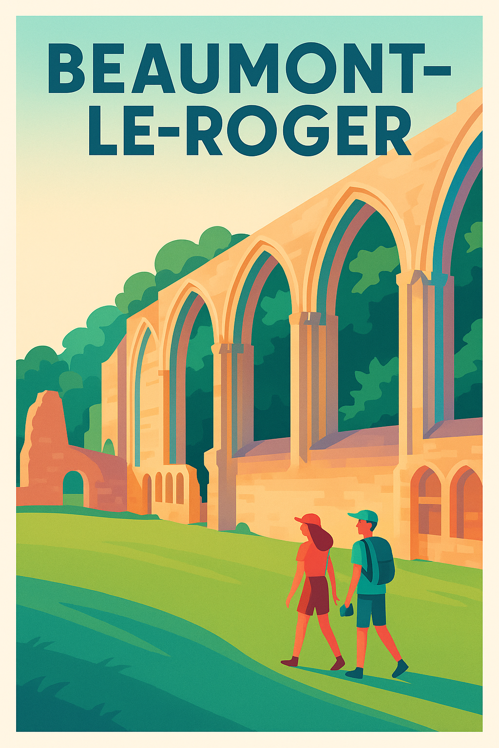 Affiche de Beaumont-le-Roger - Promenade au cœur du patrimoine