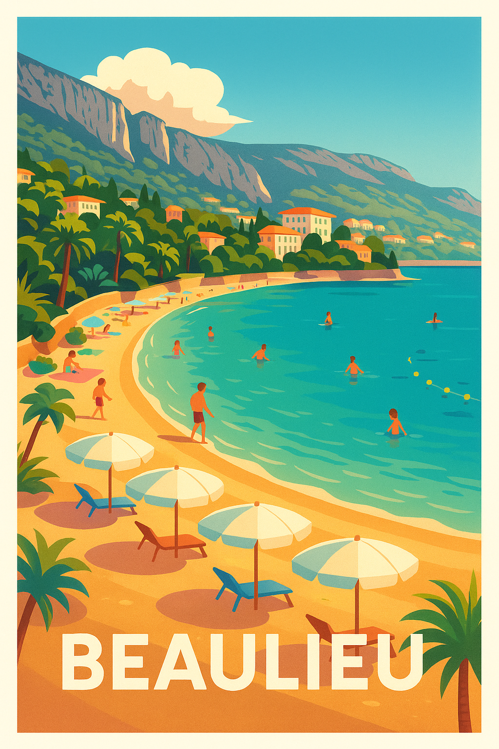 Affiche Beaulieu — Plongez dans le charme azuréen · poster d'art de Beaulieu