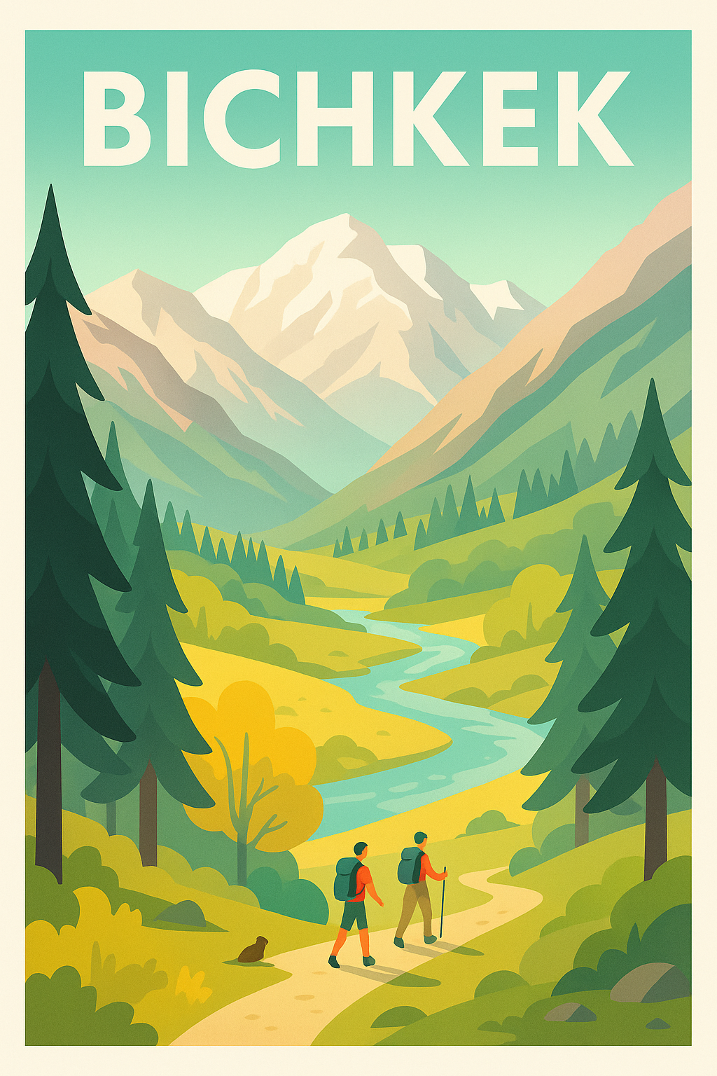 Affiche de Bichkek - Escapade Nature au Cœur des Montagnes