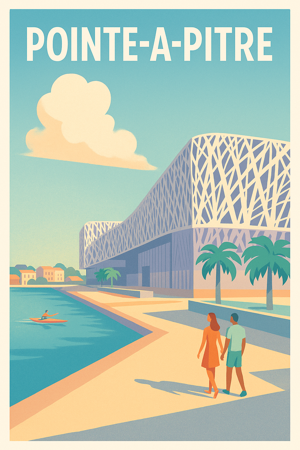 Affiche de Pointe-à-Pitre - Une promenade au bord de l'eau