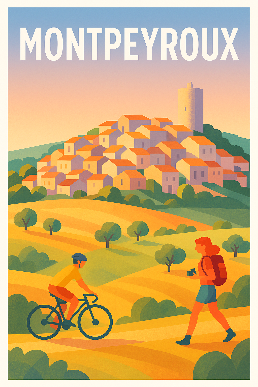 Affiche Montpeyroux — Escapade bucolique au cœur du village · poster d'art de Montpeyroux