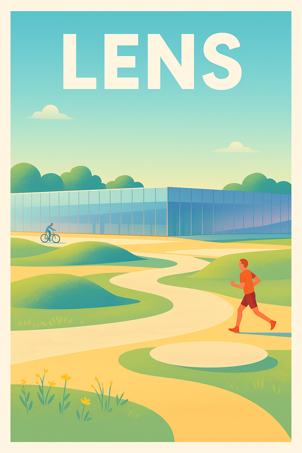 Affiche Lens — L'élan sportif au cœur de la nature · poster d'art de Lens