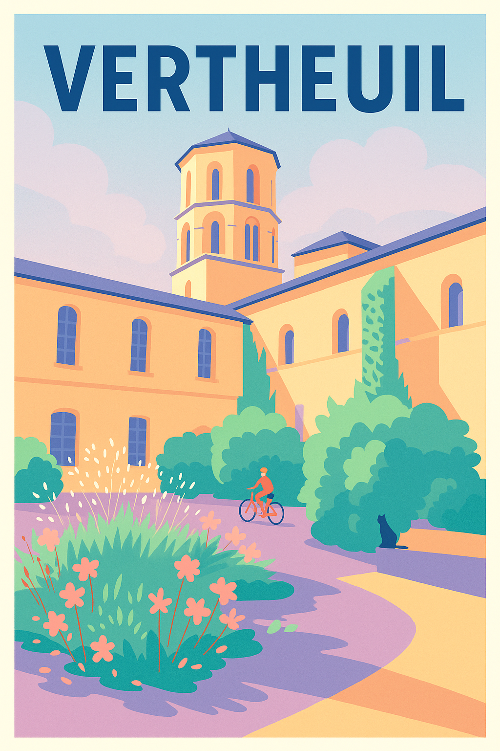 Affiche de Vertheuil - Charme paisible du patrimoine local