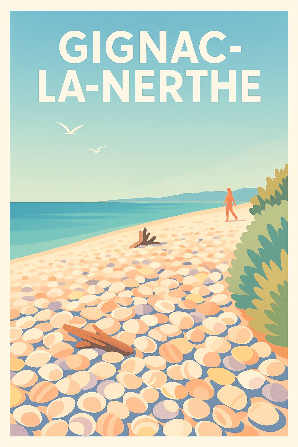 Affiche de Gignac-la-Nerthe - Atmosphère paisible de la plage