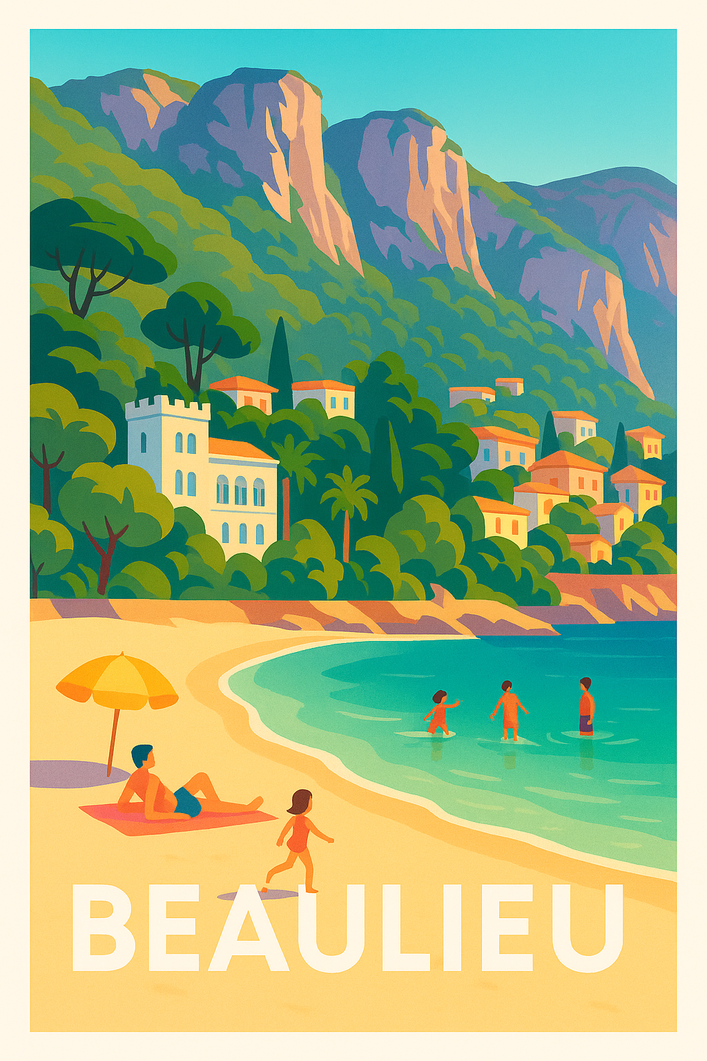 Affiche Beaulieu — L'art de la dolce vita sur la Côte d'Azur · poster d'art de Beaulieu