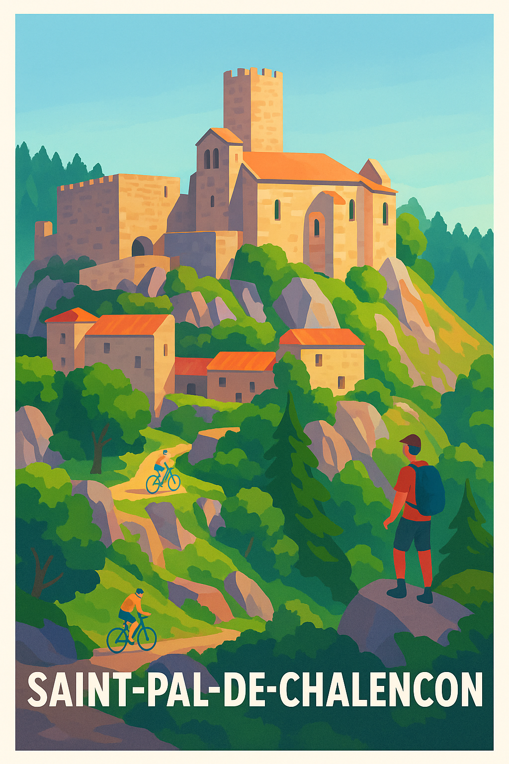 Affiche Saint-Pal-de-Chalencon — Évasion au cœur de la nature · poster d'art de Saint-Pal-de-Chalencon