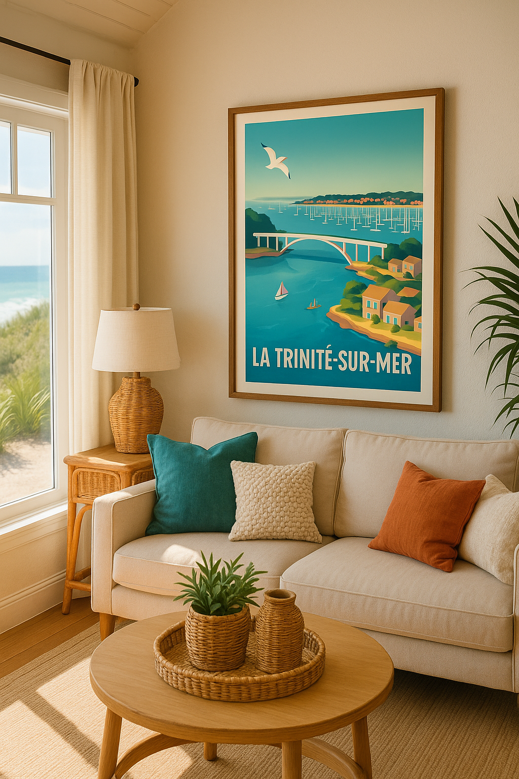 Mise en situation Affiche de La Trinité-sur-Mer - Charme côtier et pont emblématique