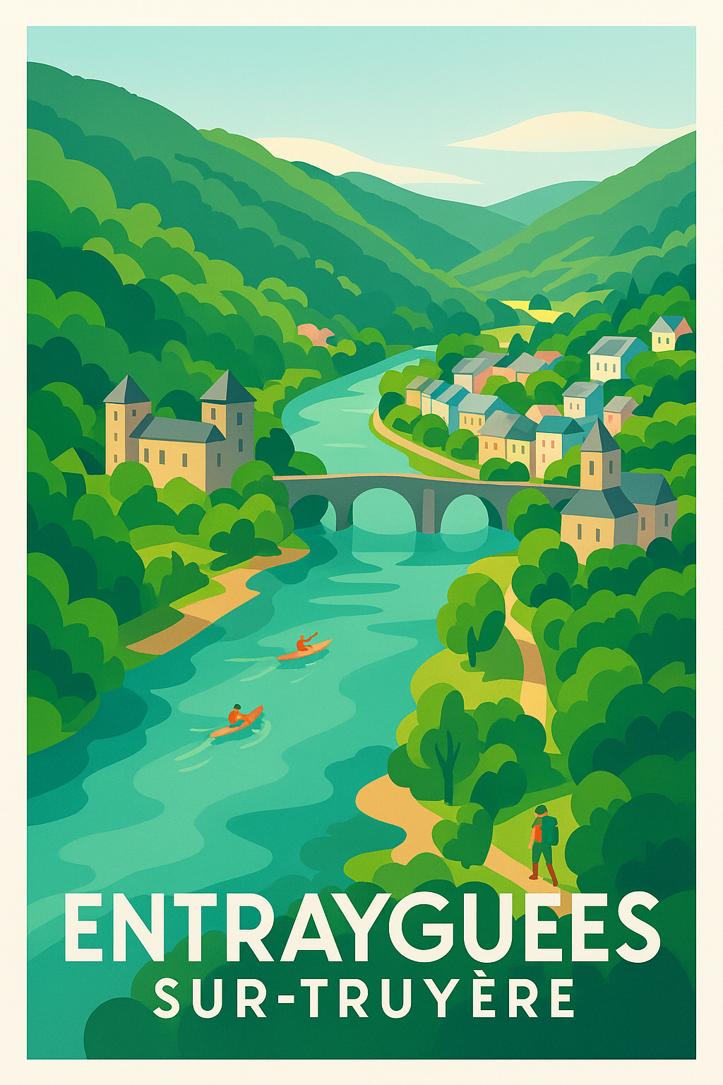Affiche de Entraygues-sur-Truyère - Havre de verdure et sérénité