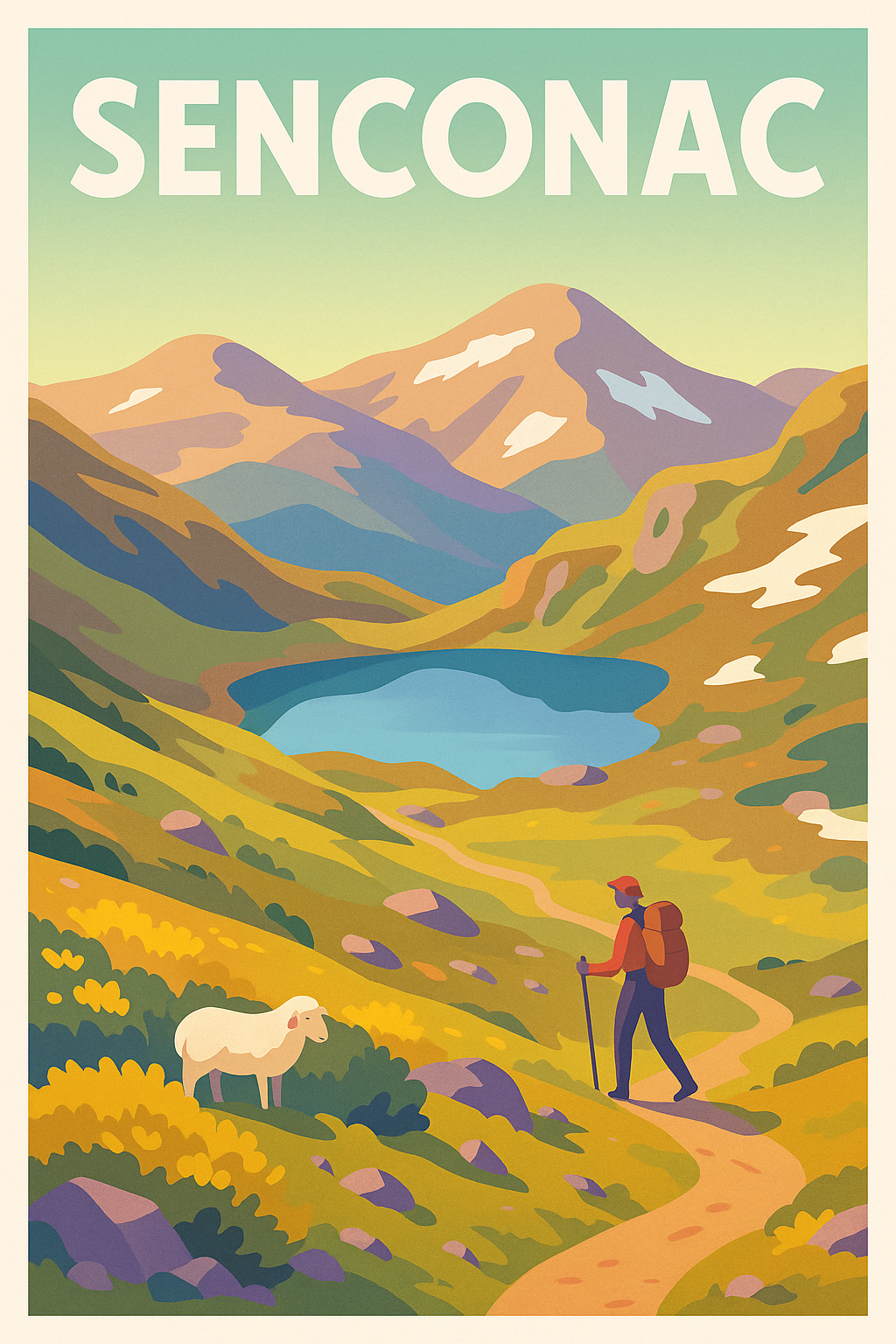 Affiche Senconac — Échappée nature en montagne · poster d'art de Senconac