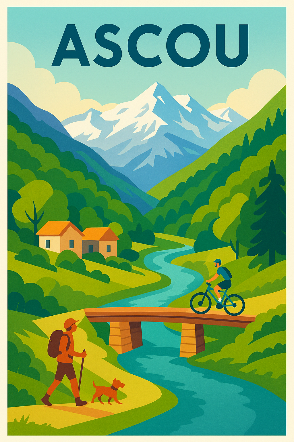 Affiche Ascou — Évasion nature au cœur des Pyrénées · poster d'art de Ascou
