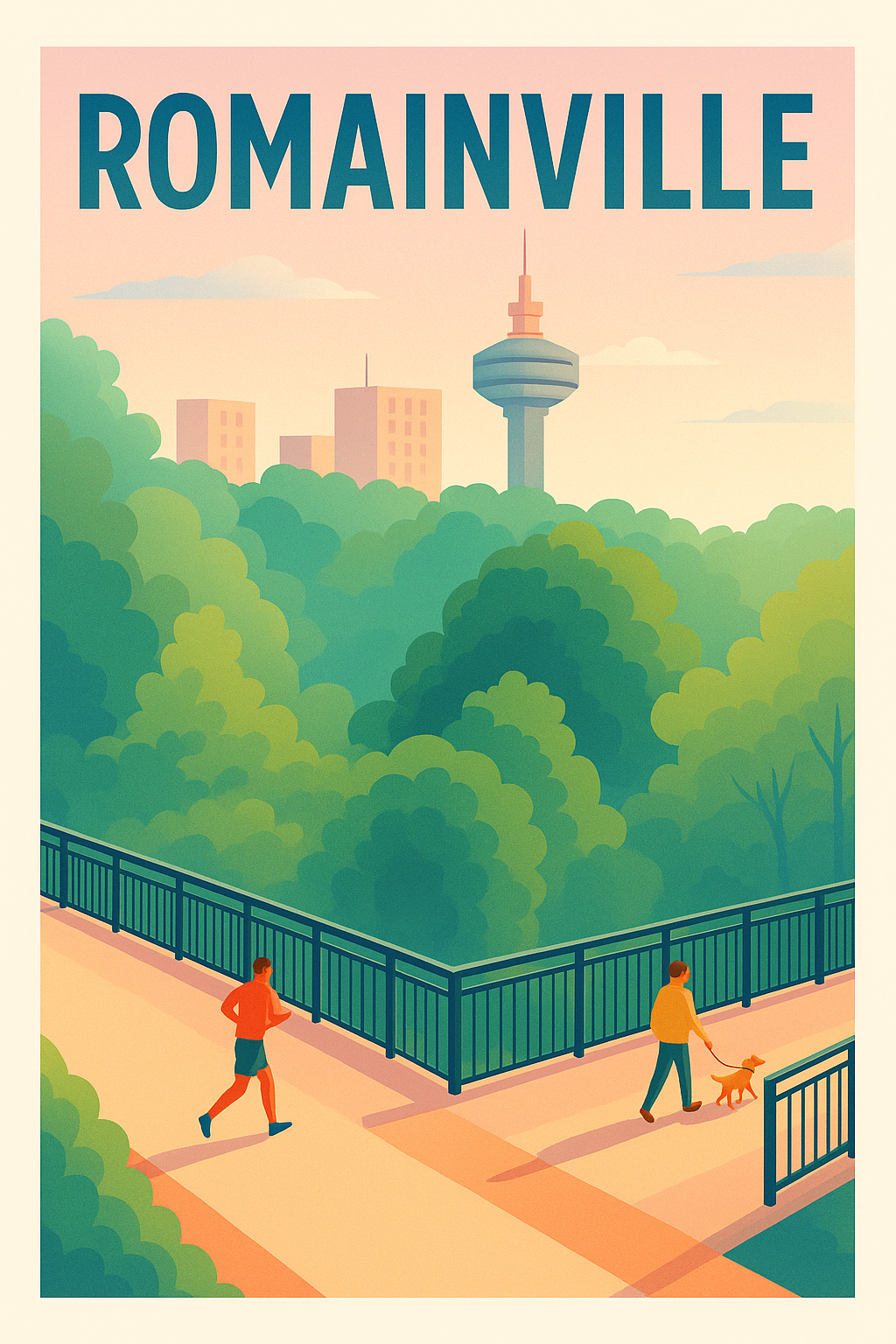 Affiche Romainville — Un souffle de nature en ville · poster d'art de Romainville