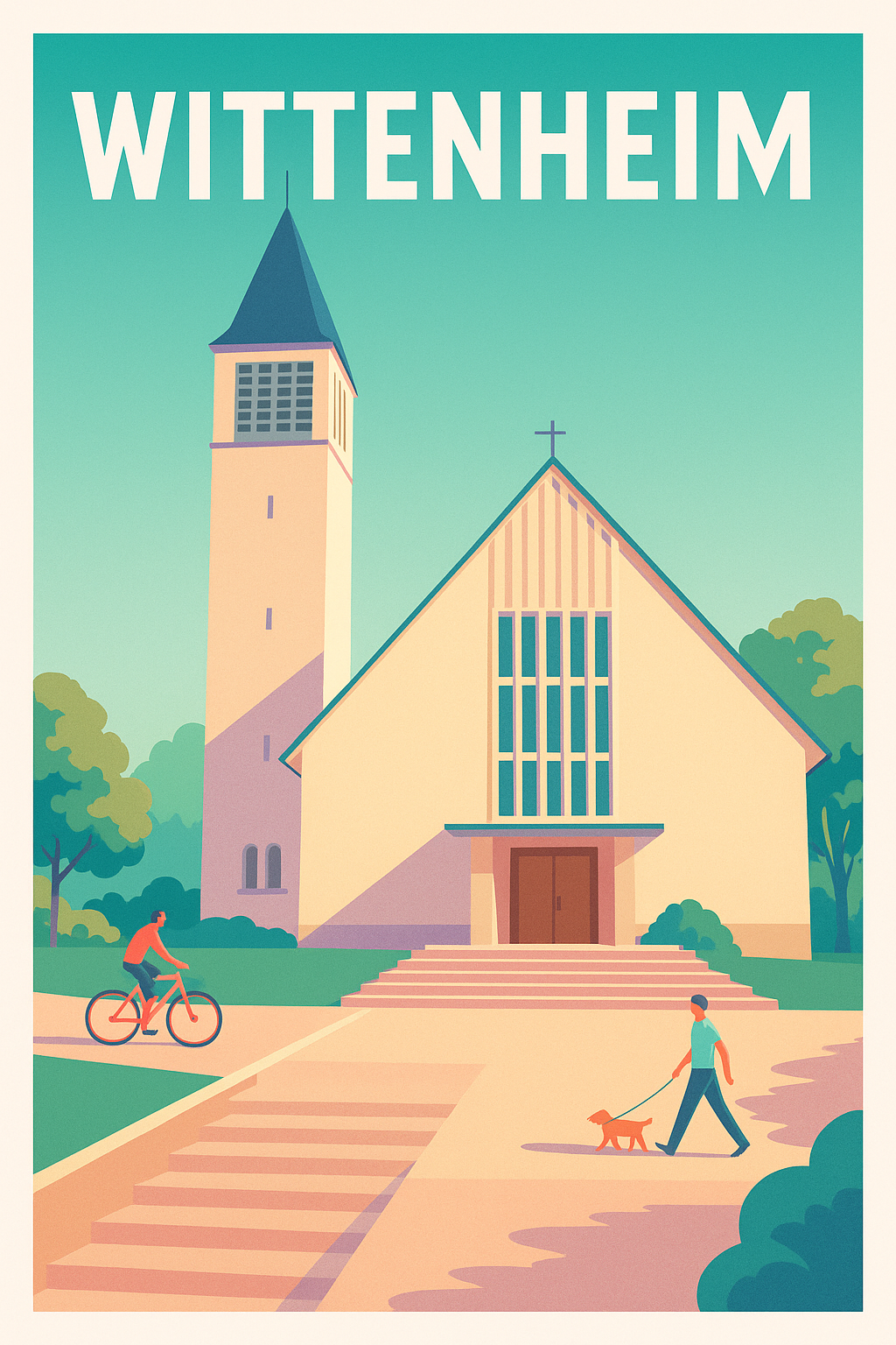 Affiche de Wittenheim - Harmonie urbaine et nature apaisante