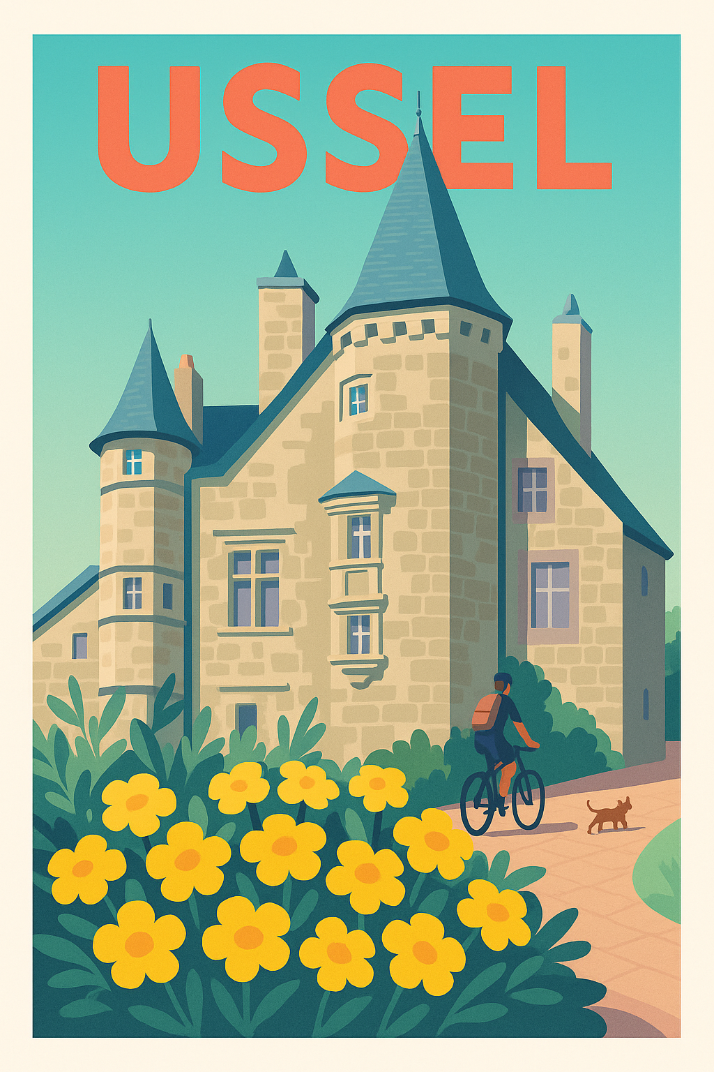 Affiche de Ussel - Charme et sérénité au cœur de la Corrèze