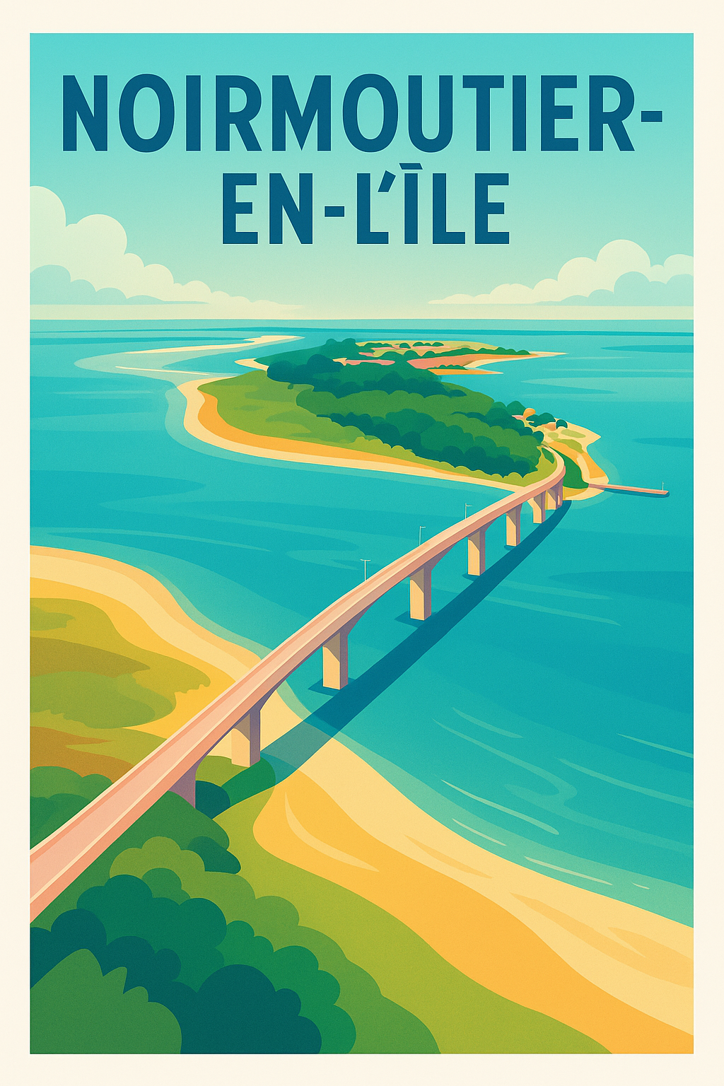 Affiche de Noirmoutier-en-l'Île - L'élégance de l'île Atlantique
