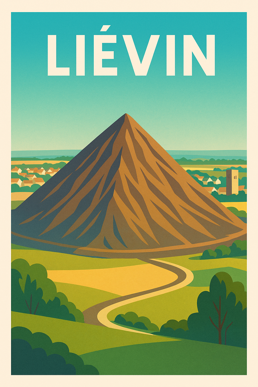 Affiche Liévin — Le Terril emblématique de la Région · poster d'art de Liévin