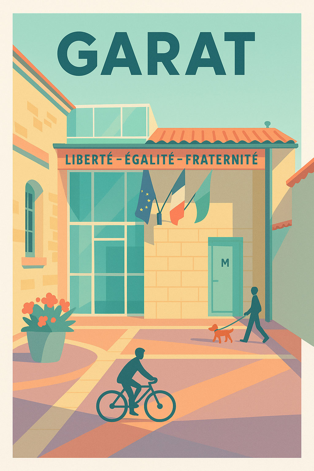 Affiche de Garat - L'élégance tranquille au cœur du village