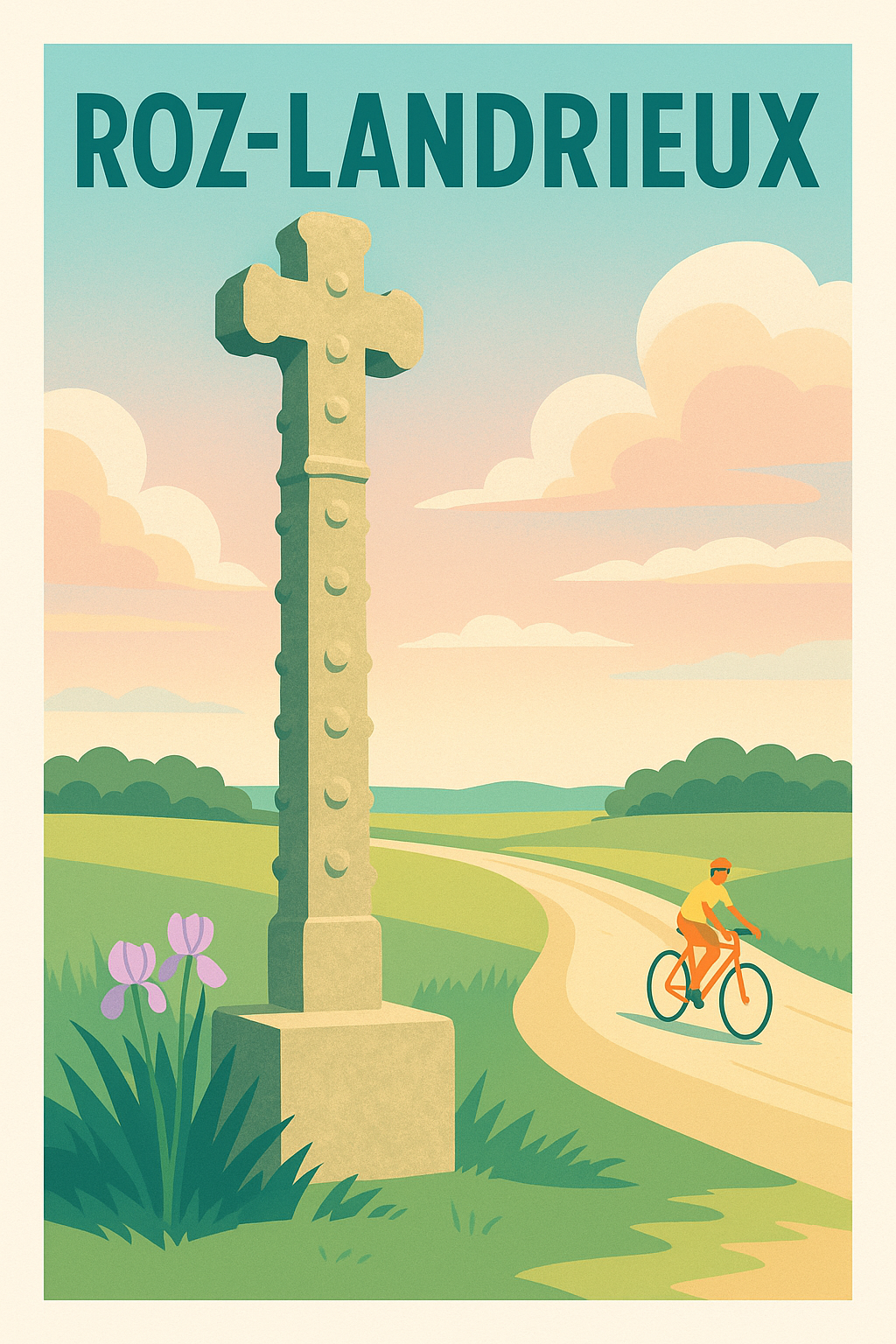 Affiche de Roz-Landrieux - Une escapade bucolique à vélo