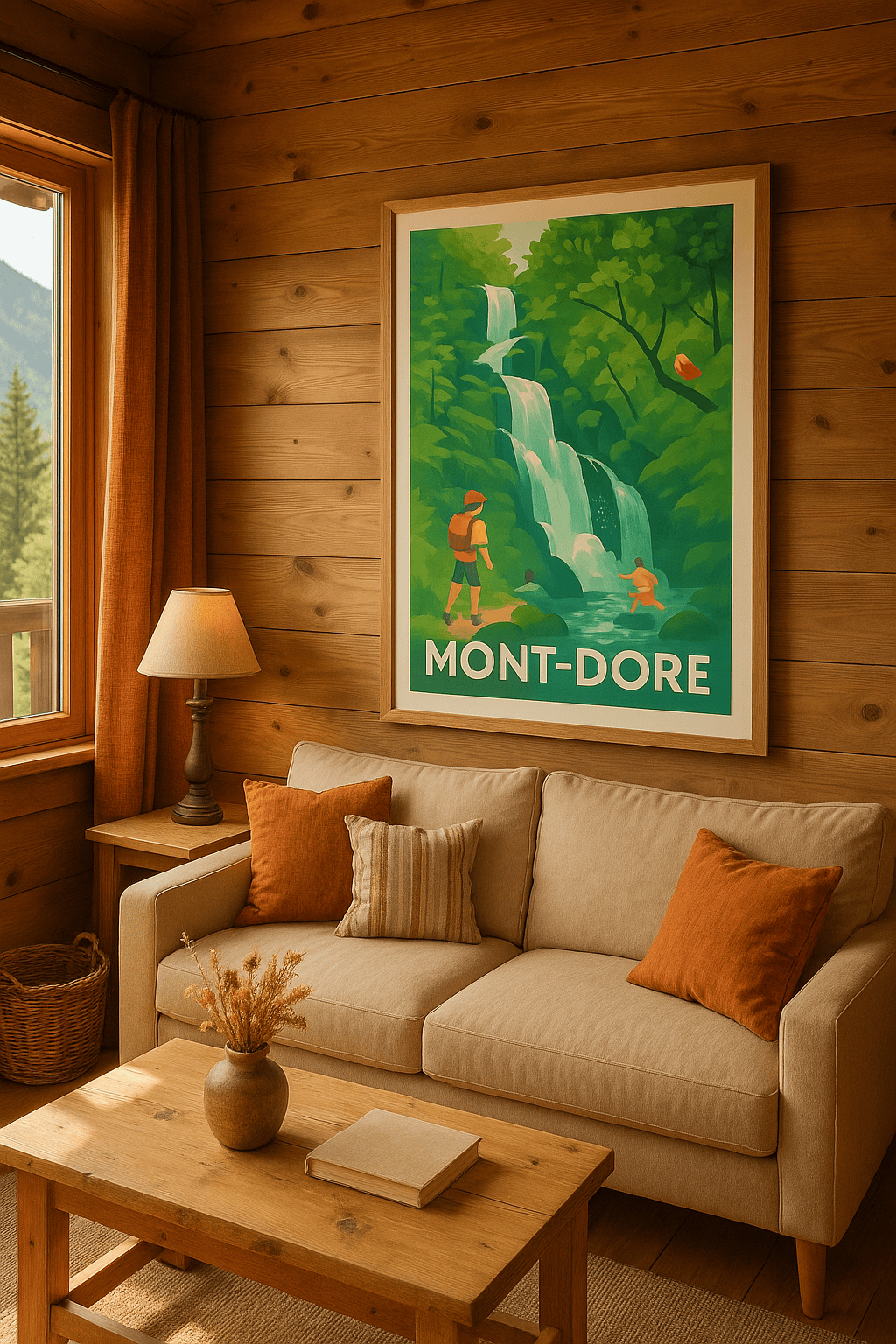 Affiche Mont-Dore — Évasion nature au cœur des cascades · poster d'art de Mont-Dore