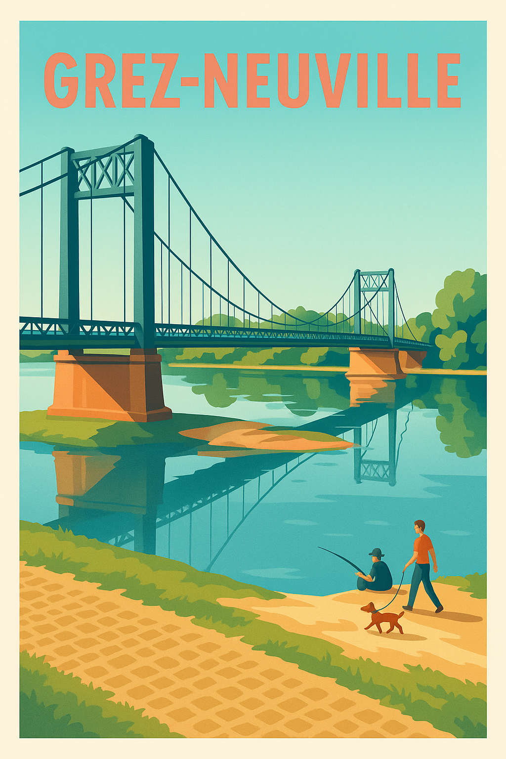 Affiche de Grez-Neuville - Charme et tranquillité au fil de l'eau