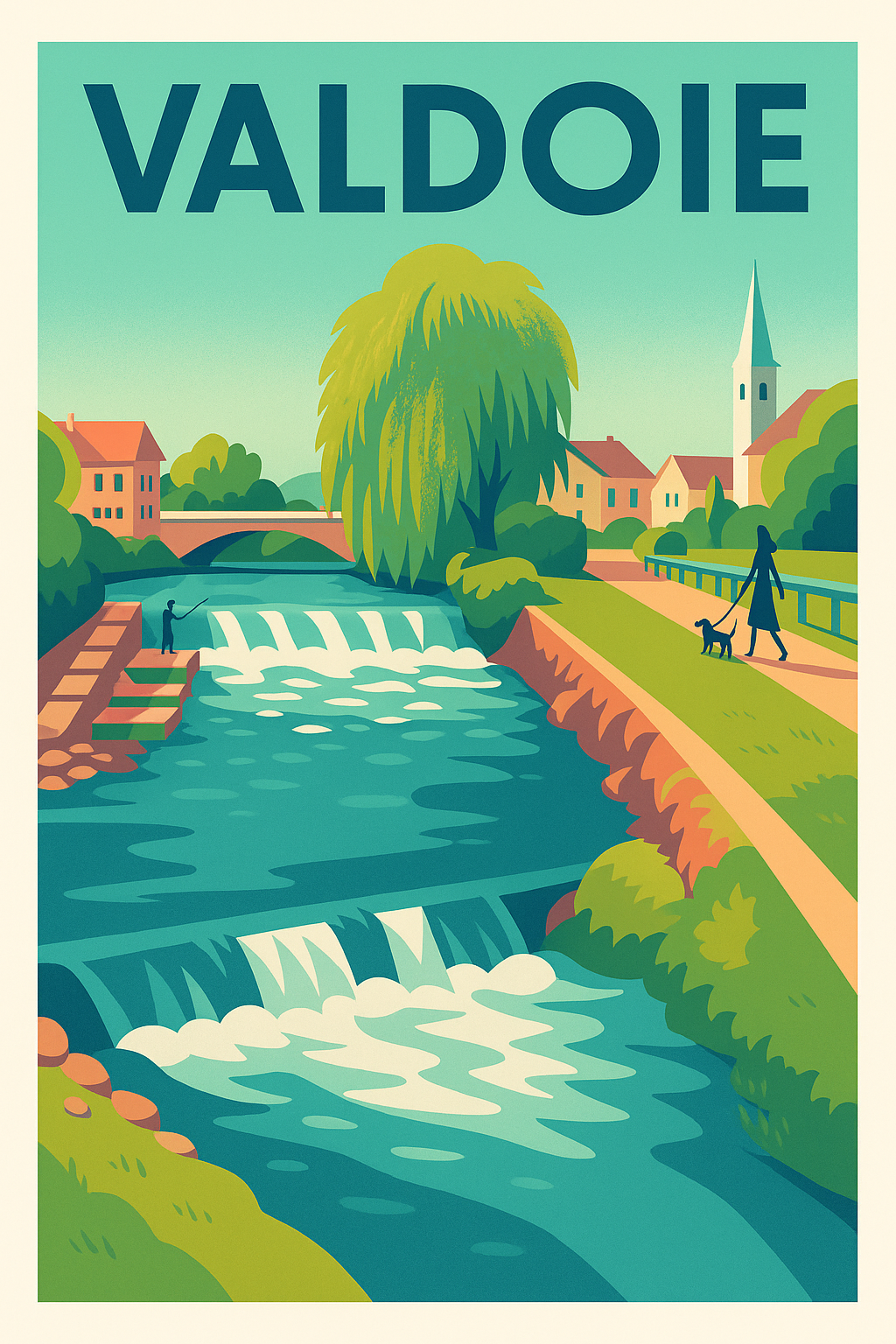 Affiche de Valdoie - Douceur et nature en rivière