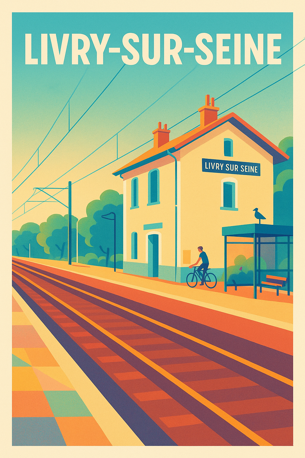 Affiche de Livry-sur-Seine - Escapade calme au bord des rails