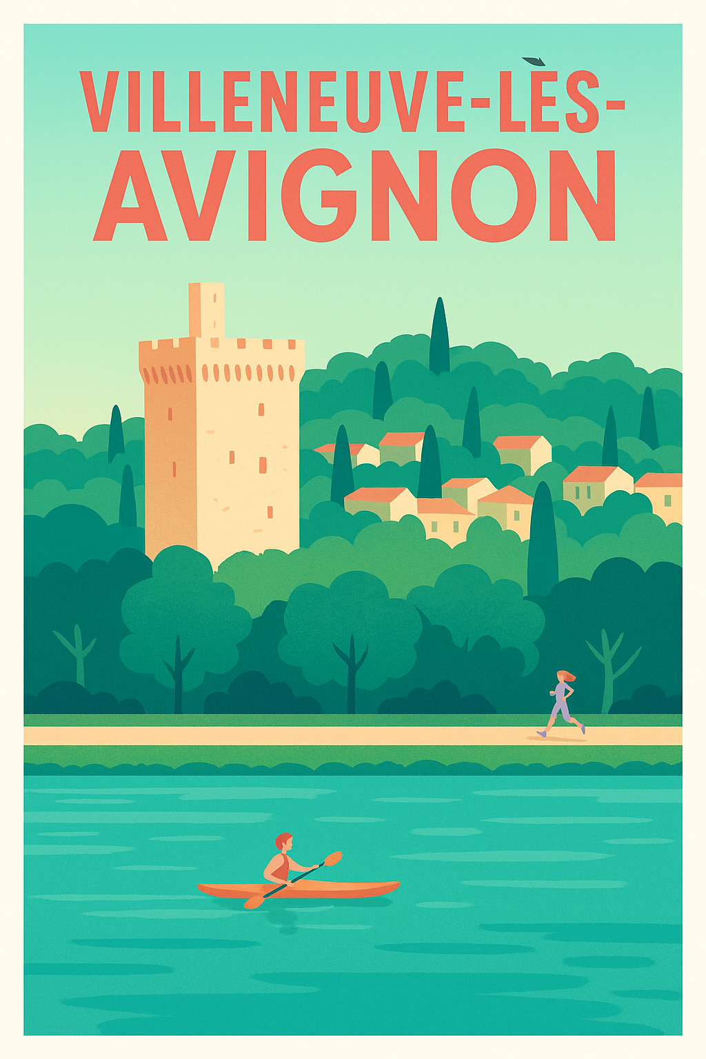 Affiche de Villeneuve-lès-Avignon - L'évasion au fil de l'eau