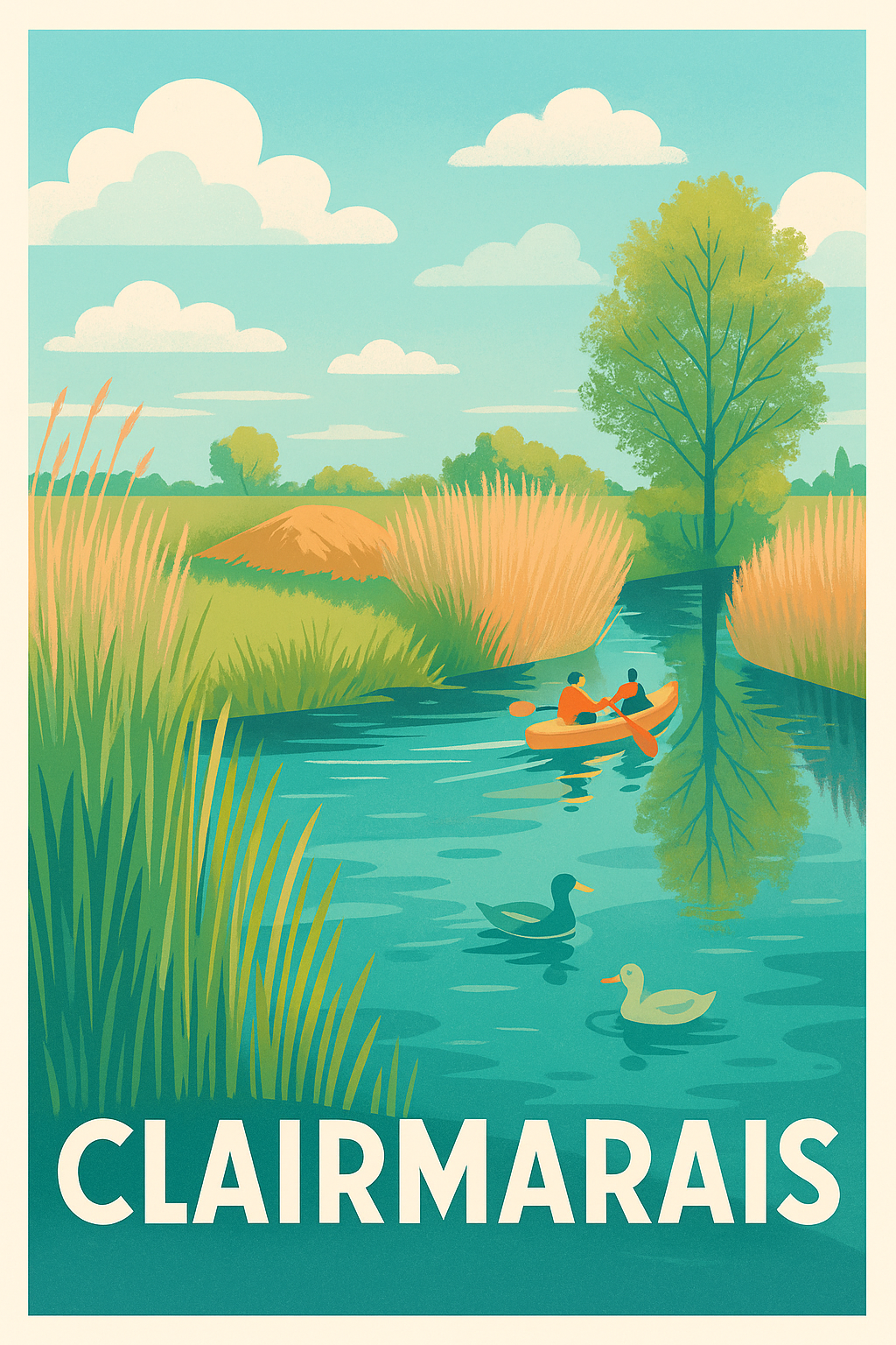 Affiche Clairmarais — Escapade zen au cœur de la nature · poster d'art de Clairmarais