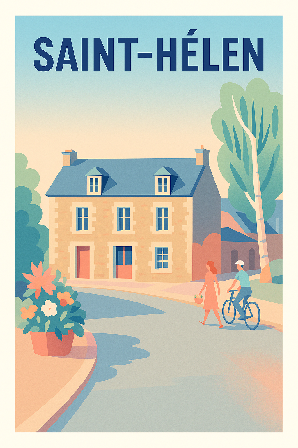 Affiche de Saint-Hélen - Douceur de vivre en bord de village