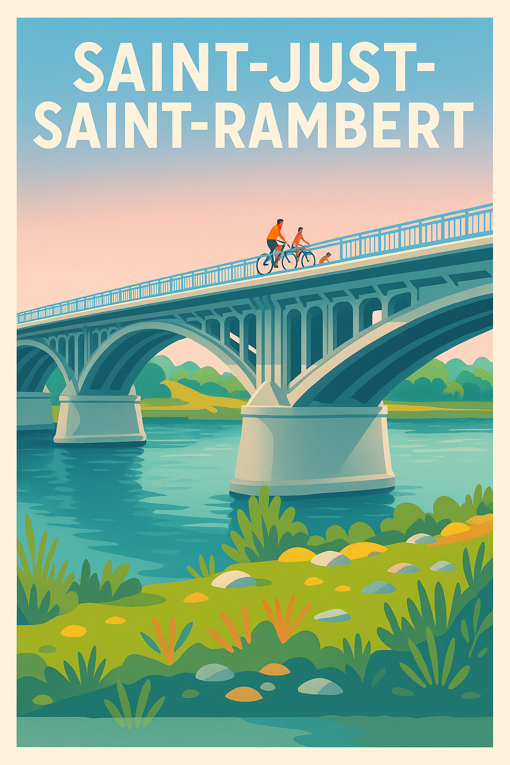 Affiche de Saint-Just-Saint-Rambert - Promenade au fil de l'eau