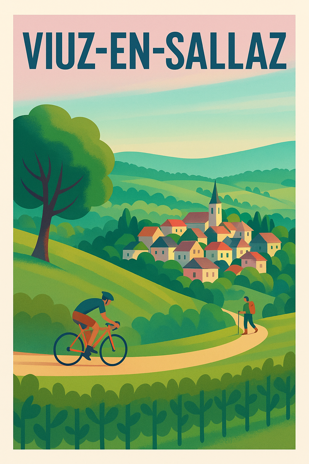 Affiche de Viuz-en-Sallaz - La nature et le charme à vélo ou à pied