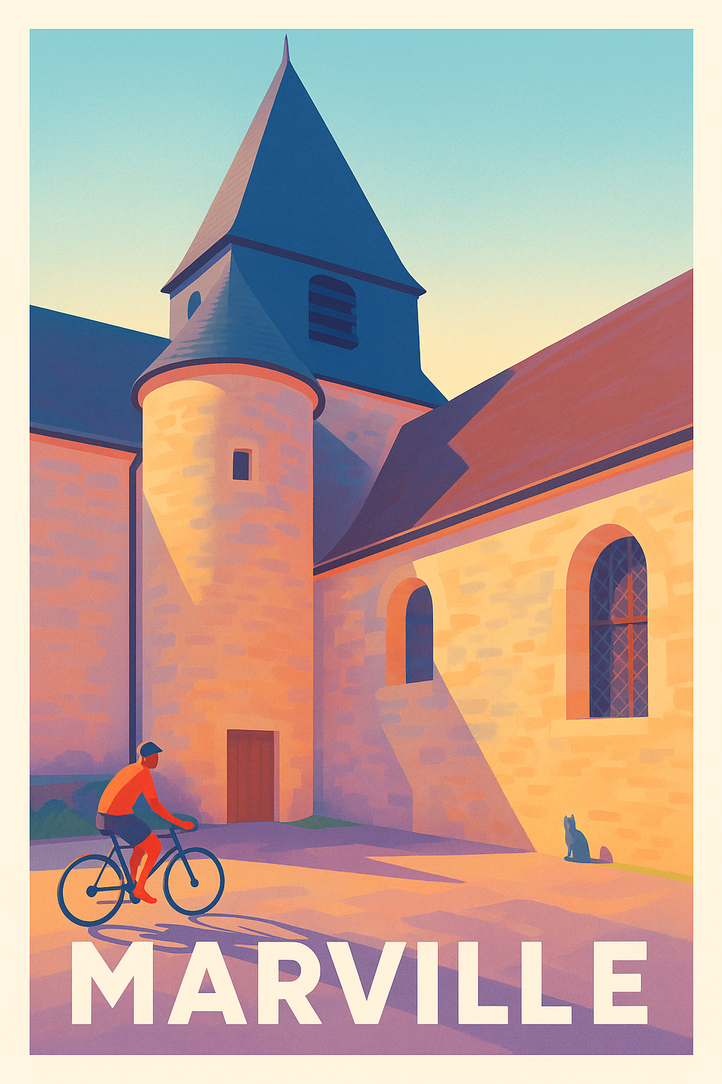 Affiche de Marville - Charme paisible en rideau de lumière