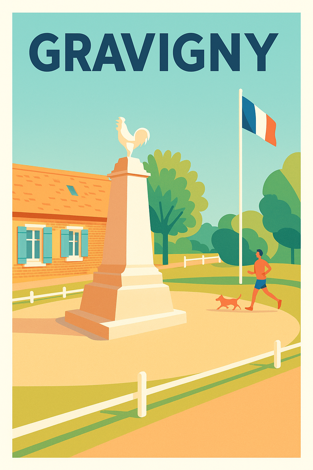 Affiche de Gravigny - Charme et sérénité à la française