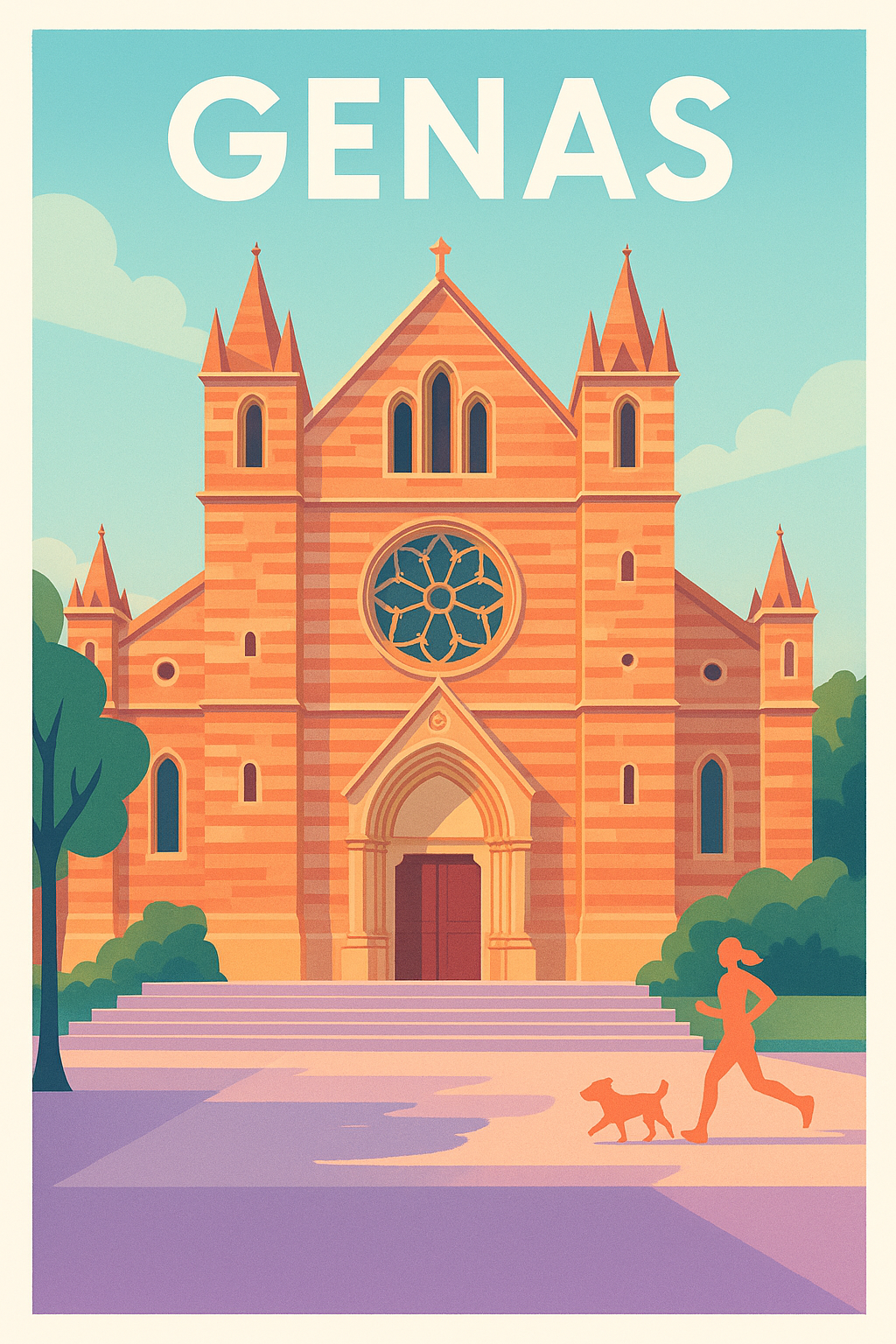 Affiche de Genas - Charme architectural et promenade tranquille