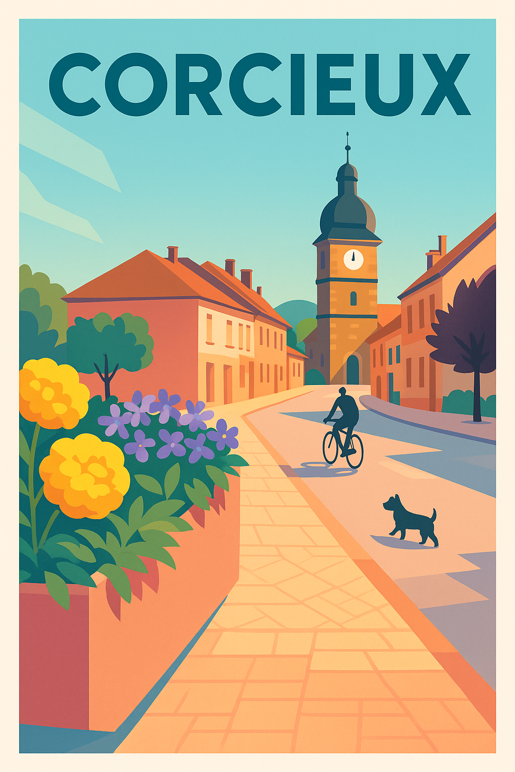 Affiche de Corcieux - Douceur et charme d'un village vosgien