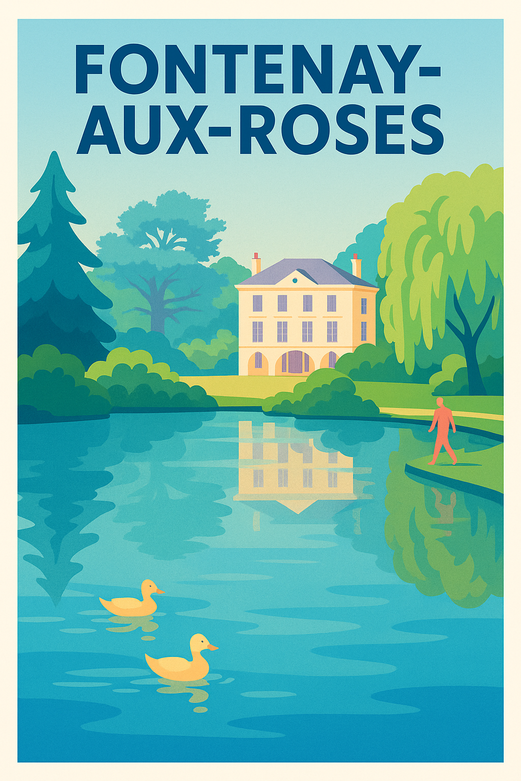 Affiche Fontenay-aux-Roses — Harmonie entre nature et élégance · poster d'art de Fontenay-aux-Roses