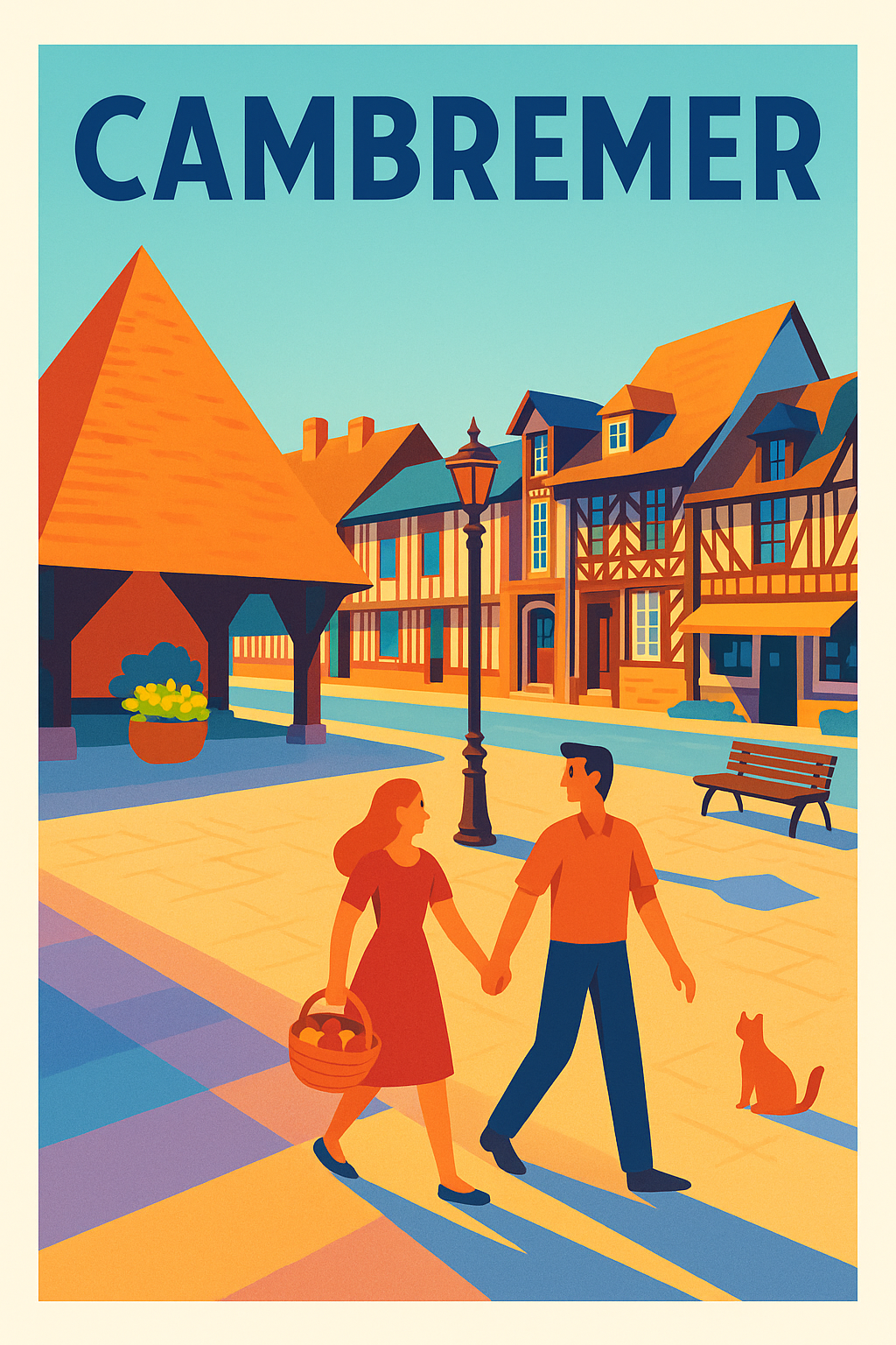 Affiche de Cambremer - Charme et douceur de vie normande