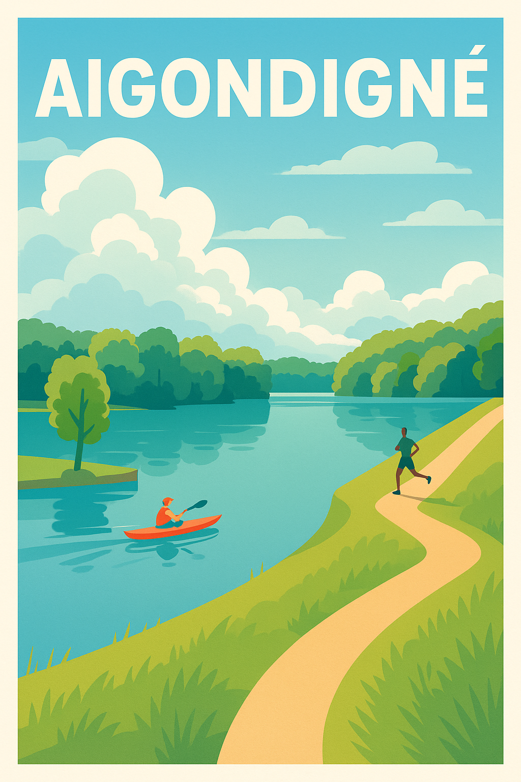 Affiche de Aigondigné - Escapade nature au fil de l'eau