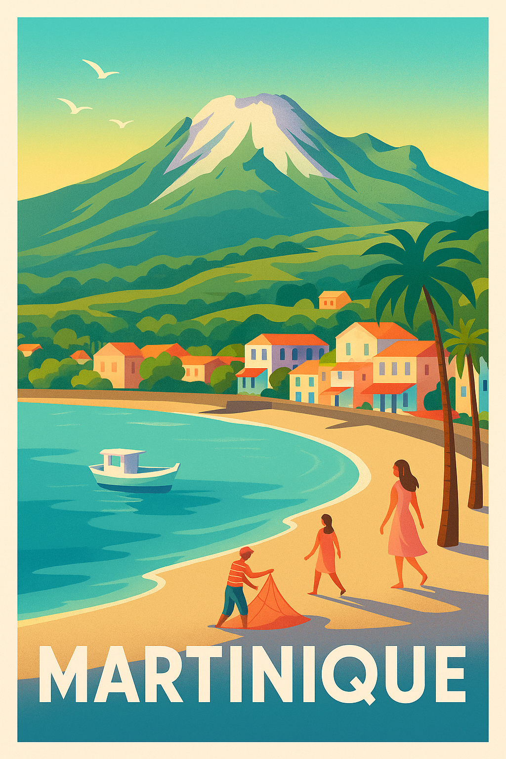 Affiche de Martinique - Évasion tropicale au bord de la mer