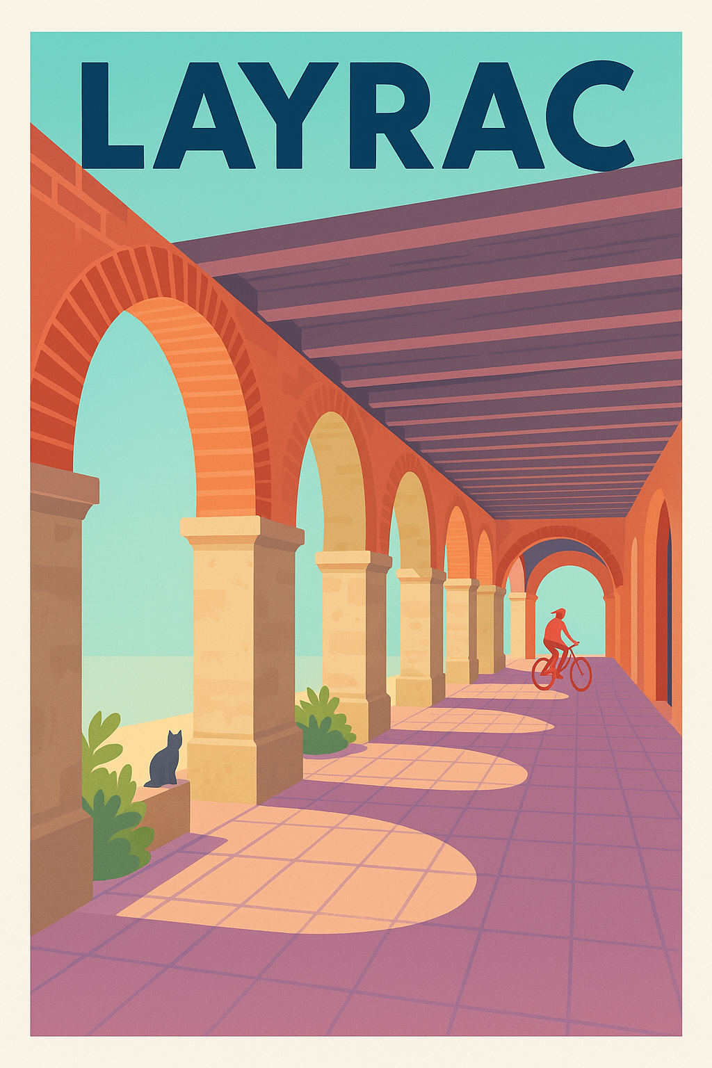 Affiche de Layrac - Balade sous les arcades ensoleillées