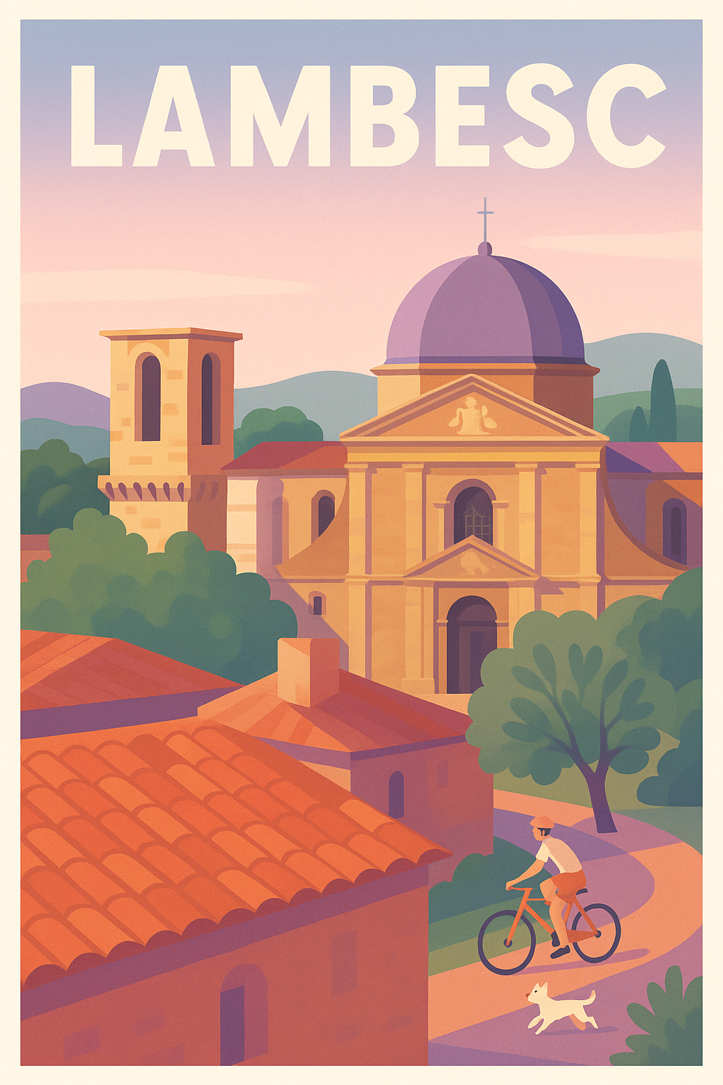 Affiche de Lambesc - Douceur et charme provençal