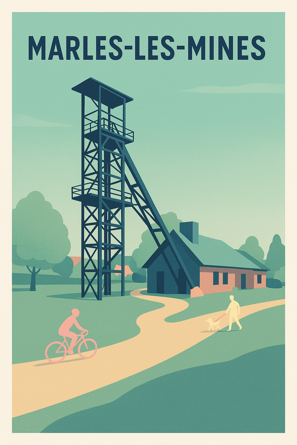 Affiche de Marles-les-Mines - Charme industriel et nature apaisante