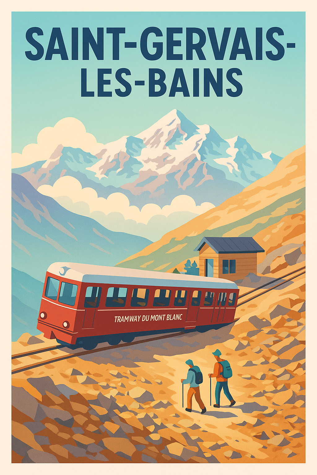 Affiche de Saint-Gervais-les-Bains - Voyage au cœur du Mont Blanc