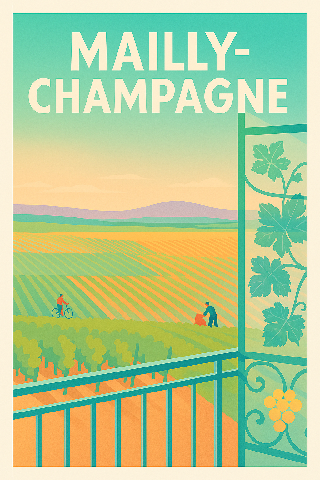 Affiche de Mailly-Champagne - L'élégance des vignobles champenois