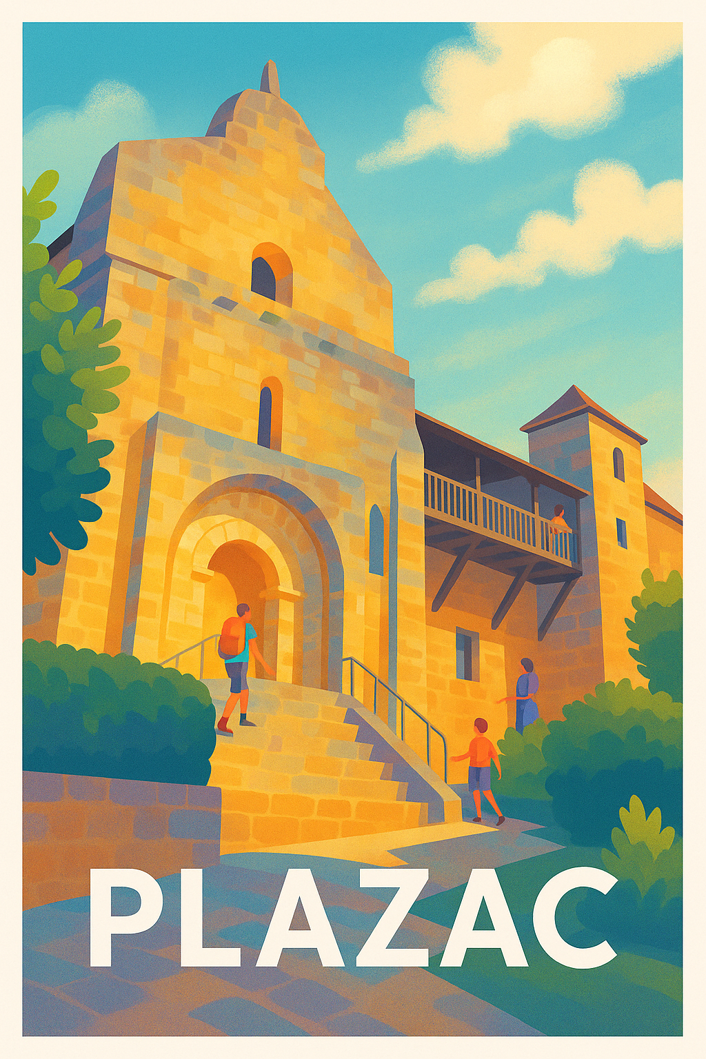 Affiche Plazac — Charme historique et soleil d'exception · poster d'art de Plazac