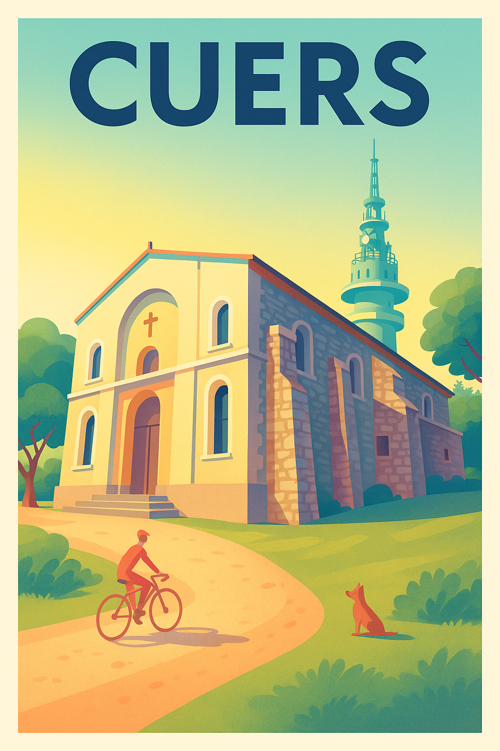 Affiche de Cuers - Douceur provençale et patrimoine authentique