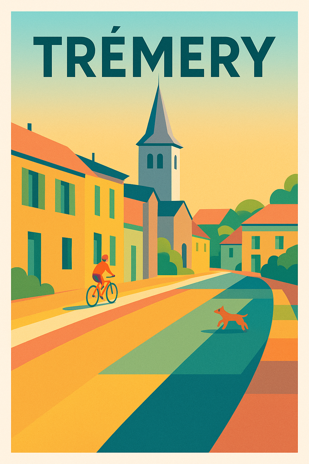 Affiche de Trémery - Charme paisible et coloré d'un village tranquille
