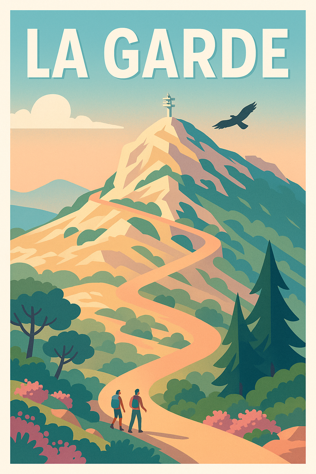 Affiche La Garde — Escapade Nature au Sommet · poster d'art de La Garde