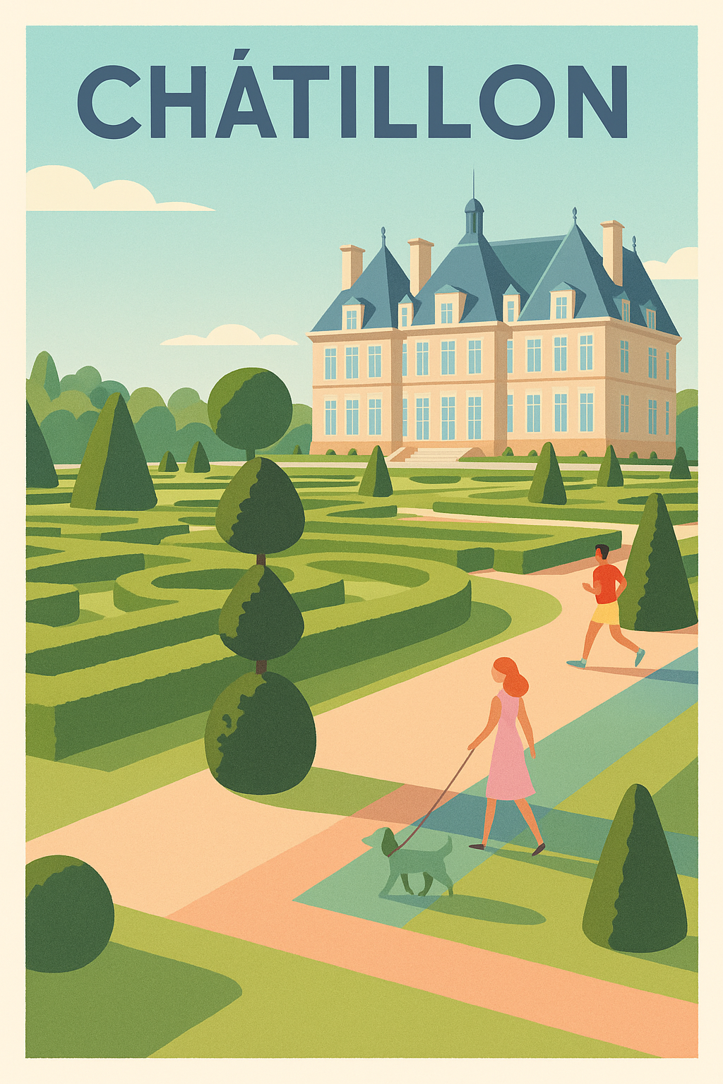 Affiche Châtillon — Charme et élégance à la française · poster d'art de Châtillon