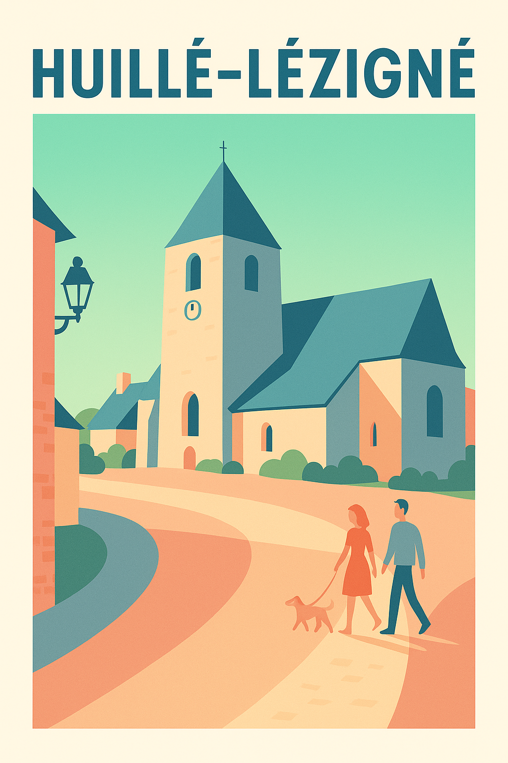 Affiche de Huillé-Lézigné - Charme paisible et village typique